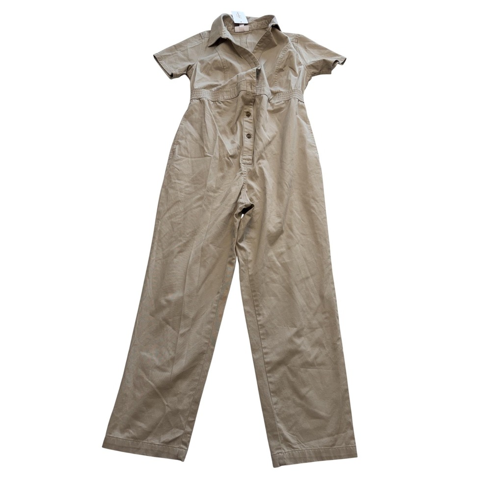 Isabel By Ingrid & Isabel Maternity Jumpsuit Womens XS Beige Utility Workwear